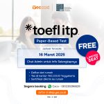 TOEFL ITP Paper-Based Test: Tanggal 16 Maret 2025 (Lokasi Tes YEC.CO.ID Yogyakarta)